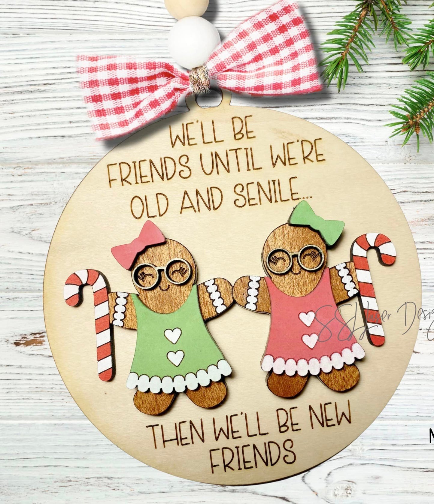 Funny Gingerbread Best Friend Ornament