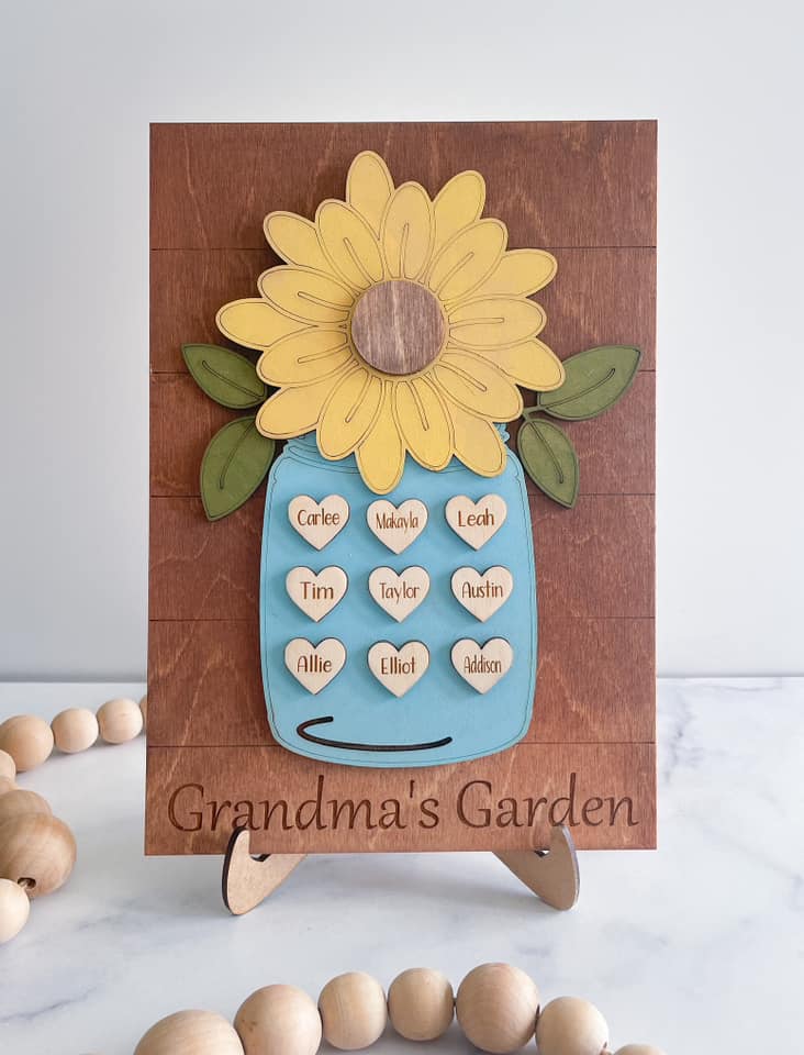 Personalized Flower Garden Sign