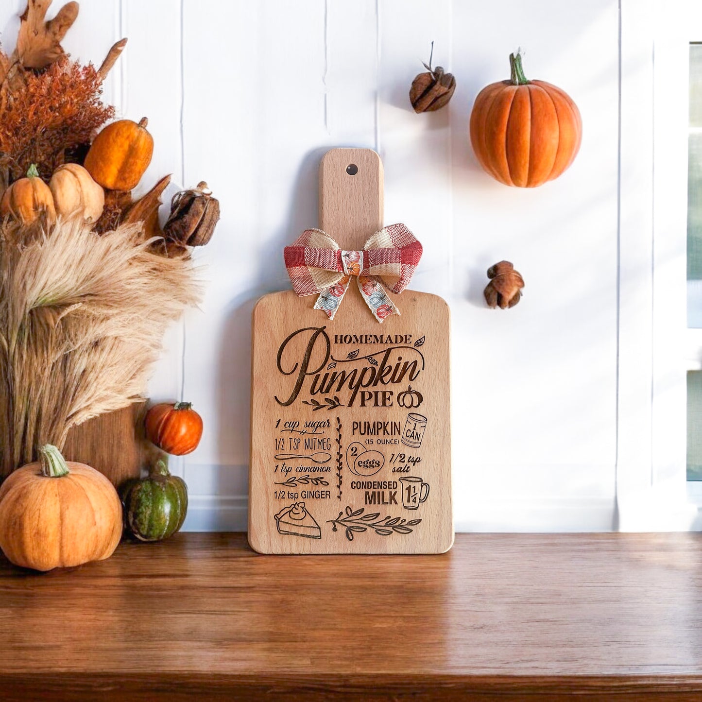 Pumpkin Pie Cutting Board Decoration