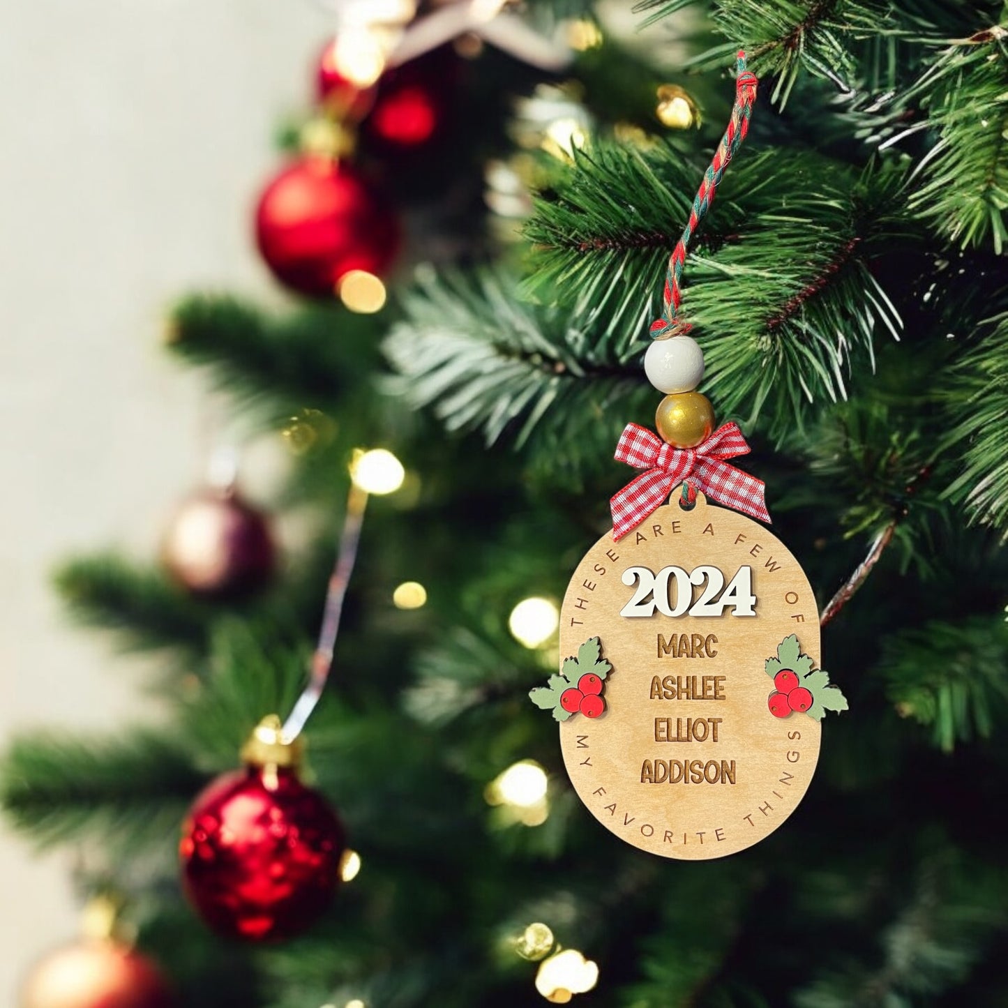 Favorite Things Family Personalized Ornament