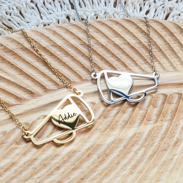 Personalized Cheer Megaphone Necklace