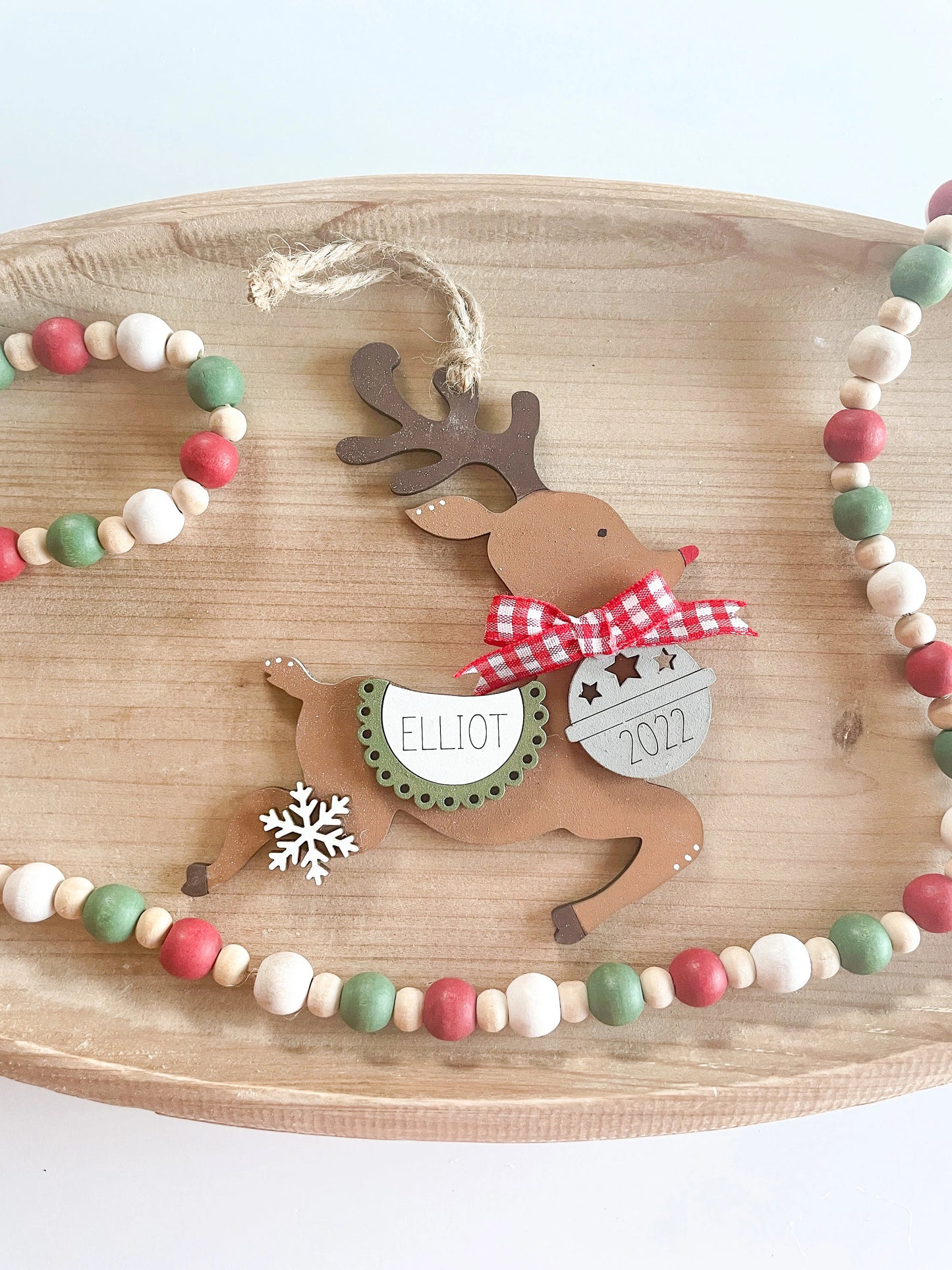 Personalized Reindeer Child Ornament