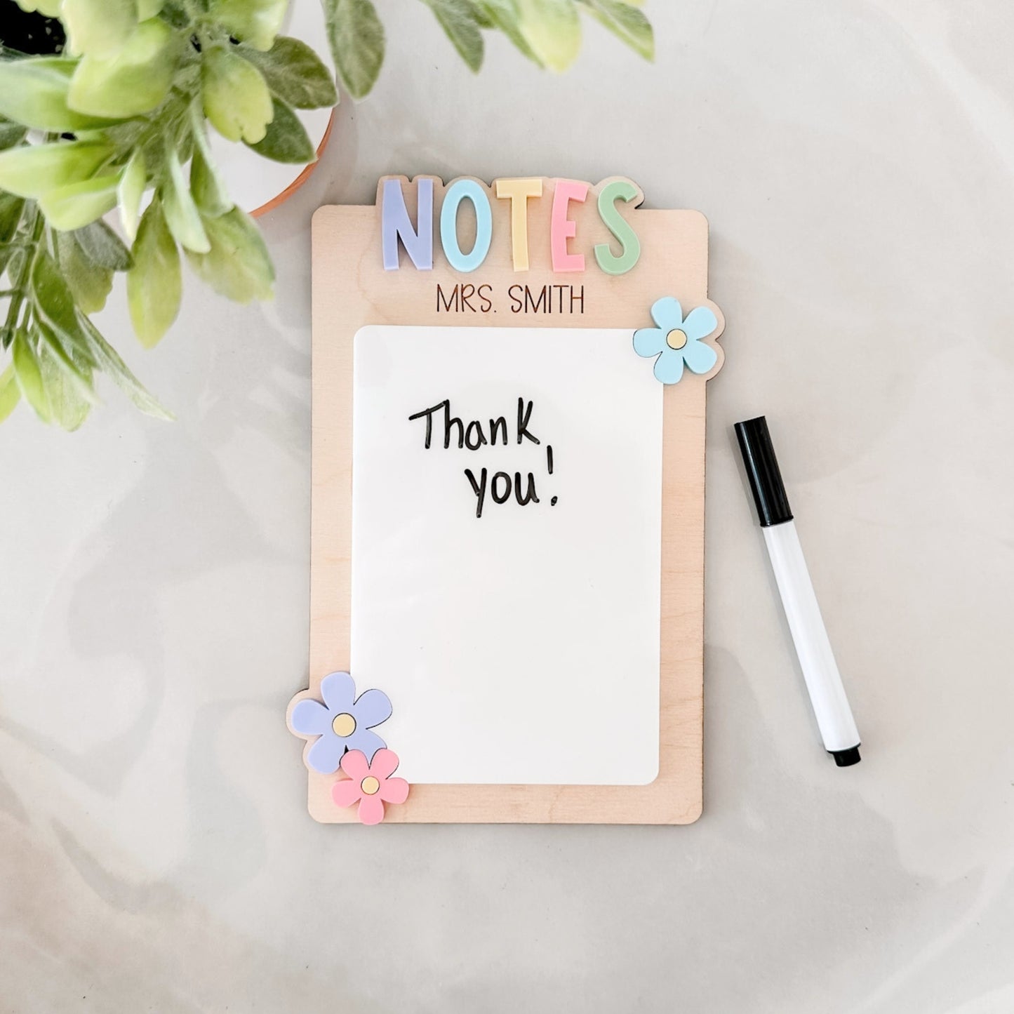 Personalized Teacher Notes Board