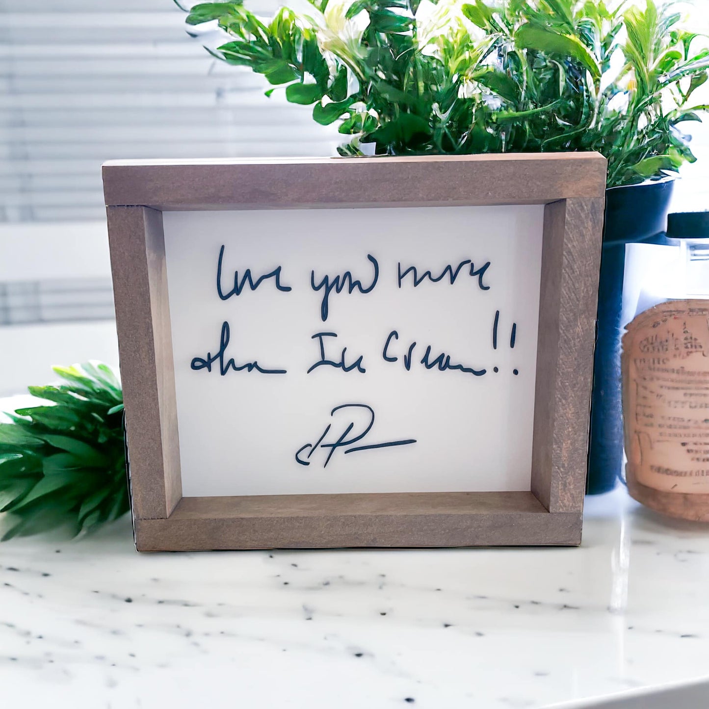 Personalized Handwritten Note 3D Laser-Cut Sign