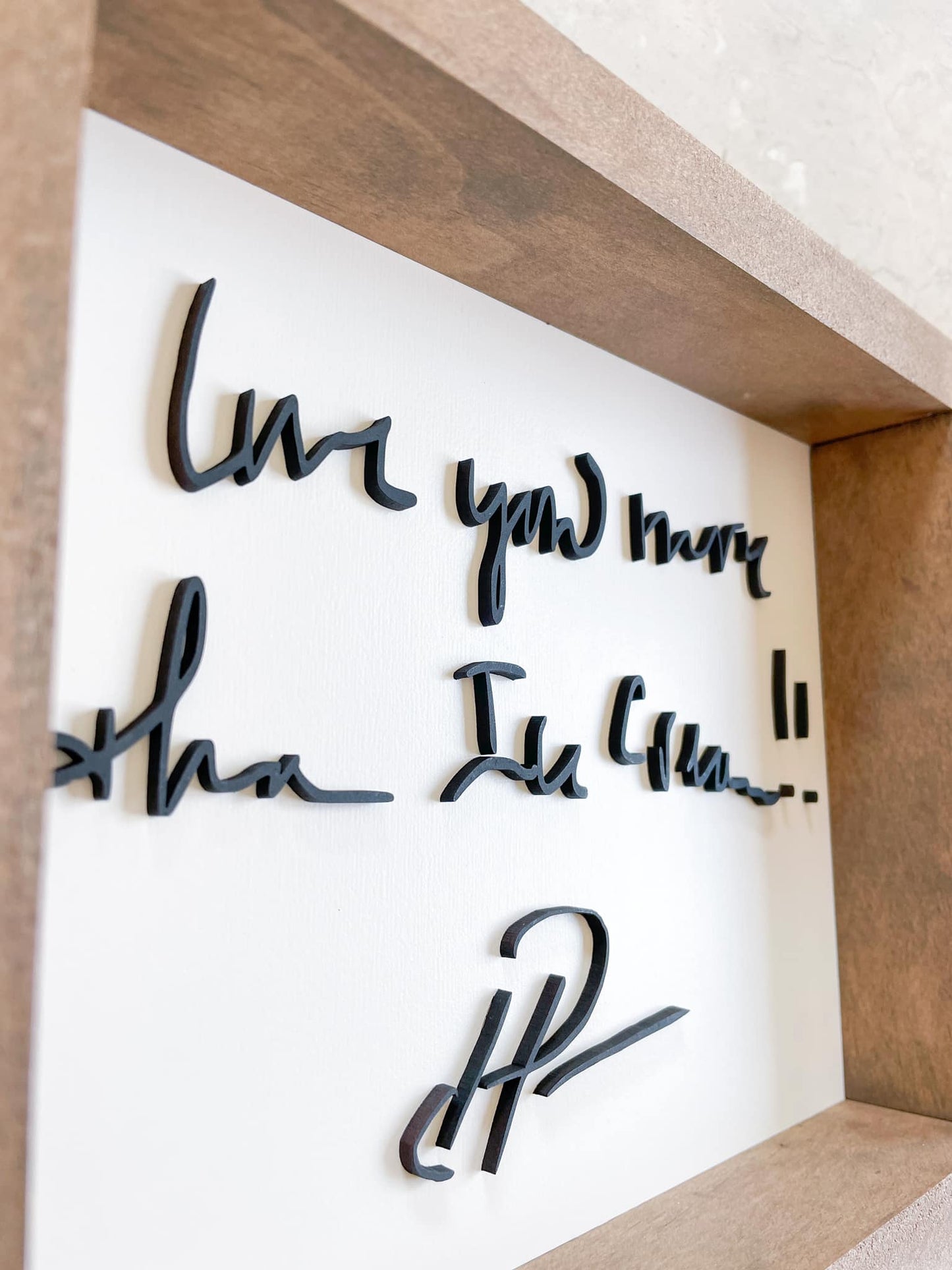 Personalized Handwritten Note 3D Laser-Cut Sign