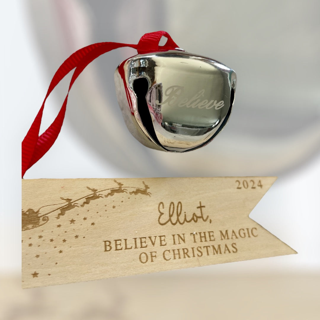 Personalized Christmas Magic Bell Ornament