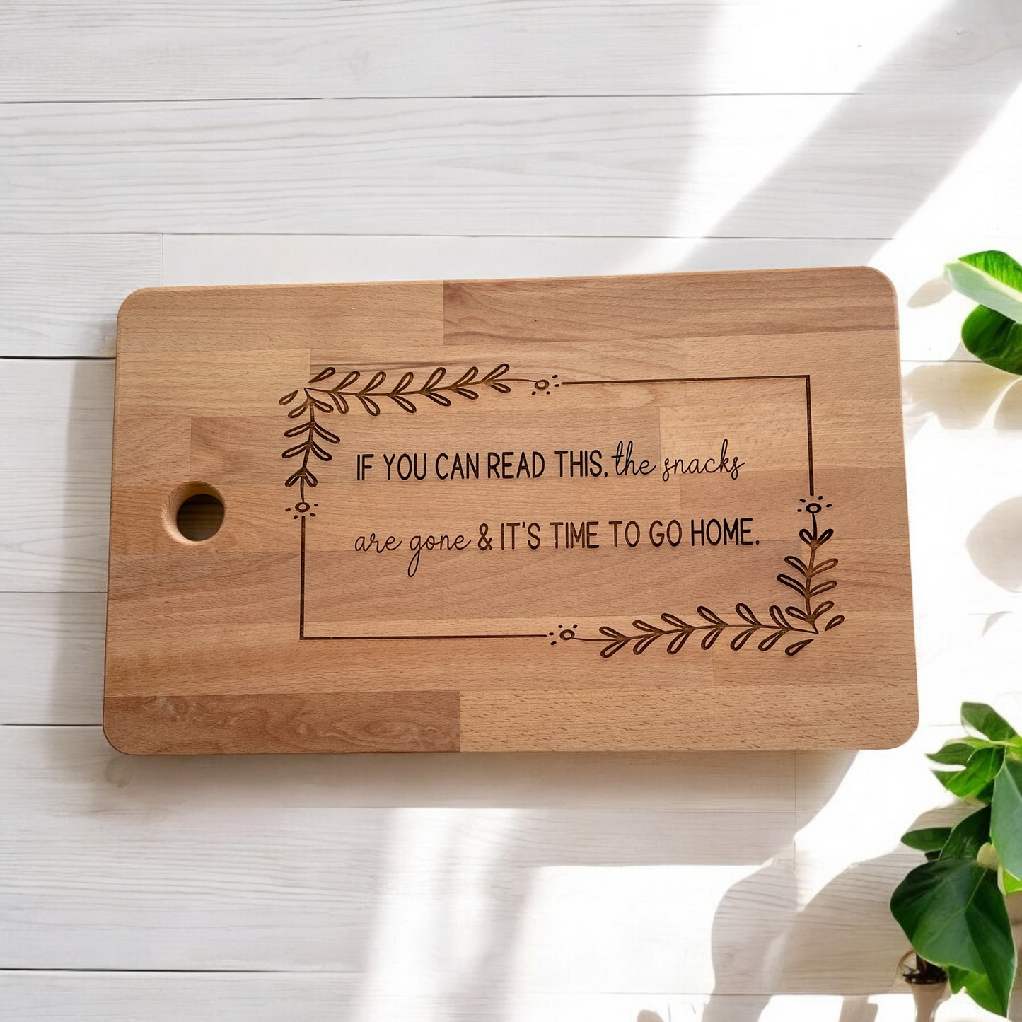 Engraved Snarky Charcuterie Board