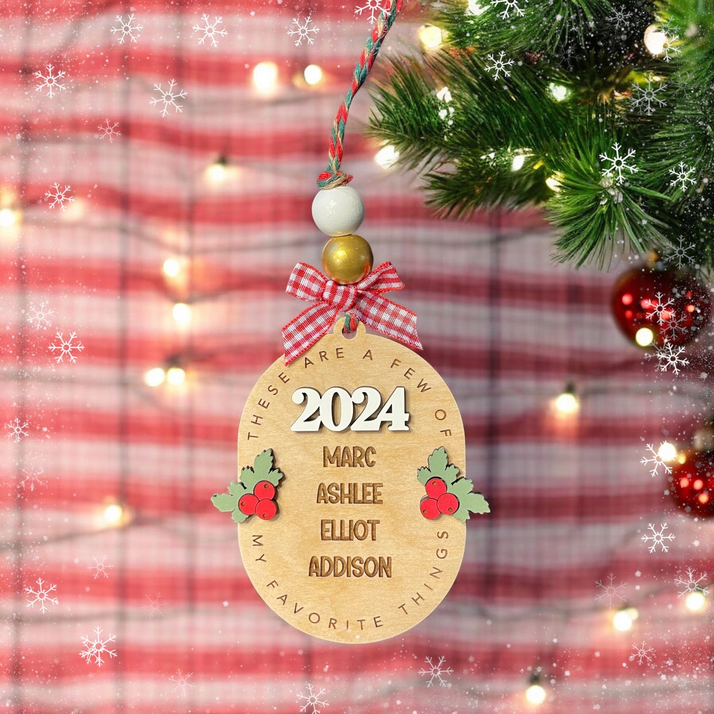 Favorite Things Family Personalized Ornament