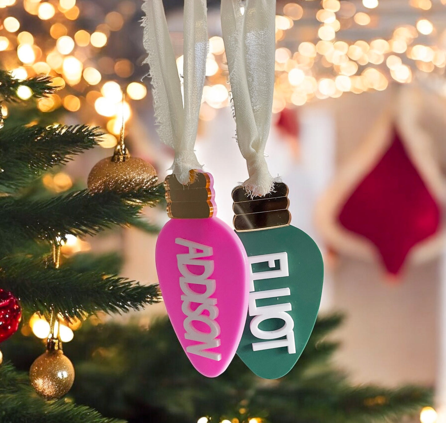 Personalized Light Bulb Ornament