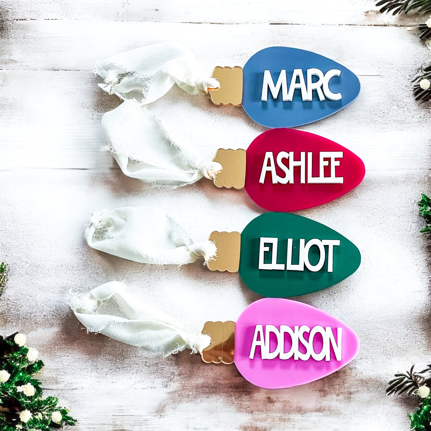Personalized Light Bulb Ornament
