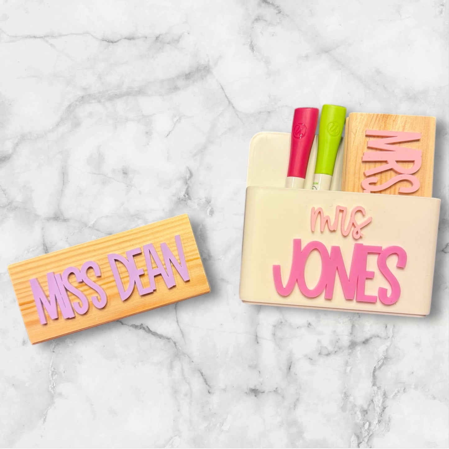 Personalized Magnetic Dry Erase Marker Set