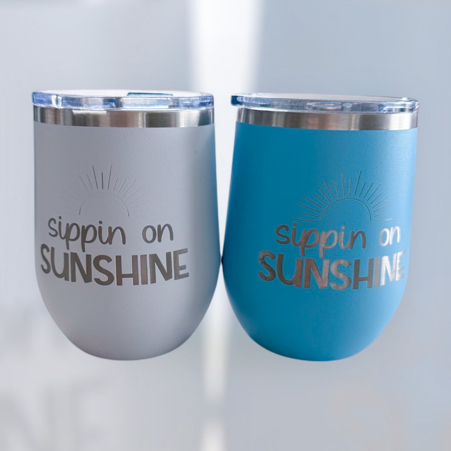 Sippin' On Sunshine 12 oz Wine Tumblers