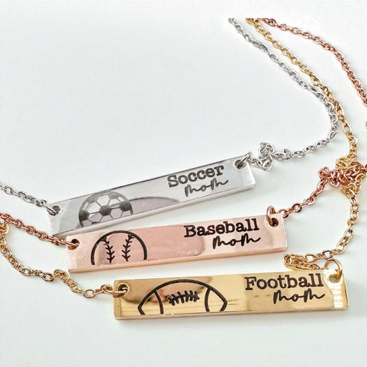 Sports Mom Bar Necklace