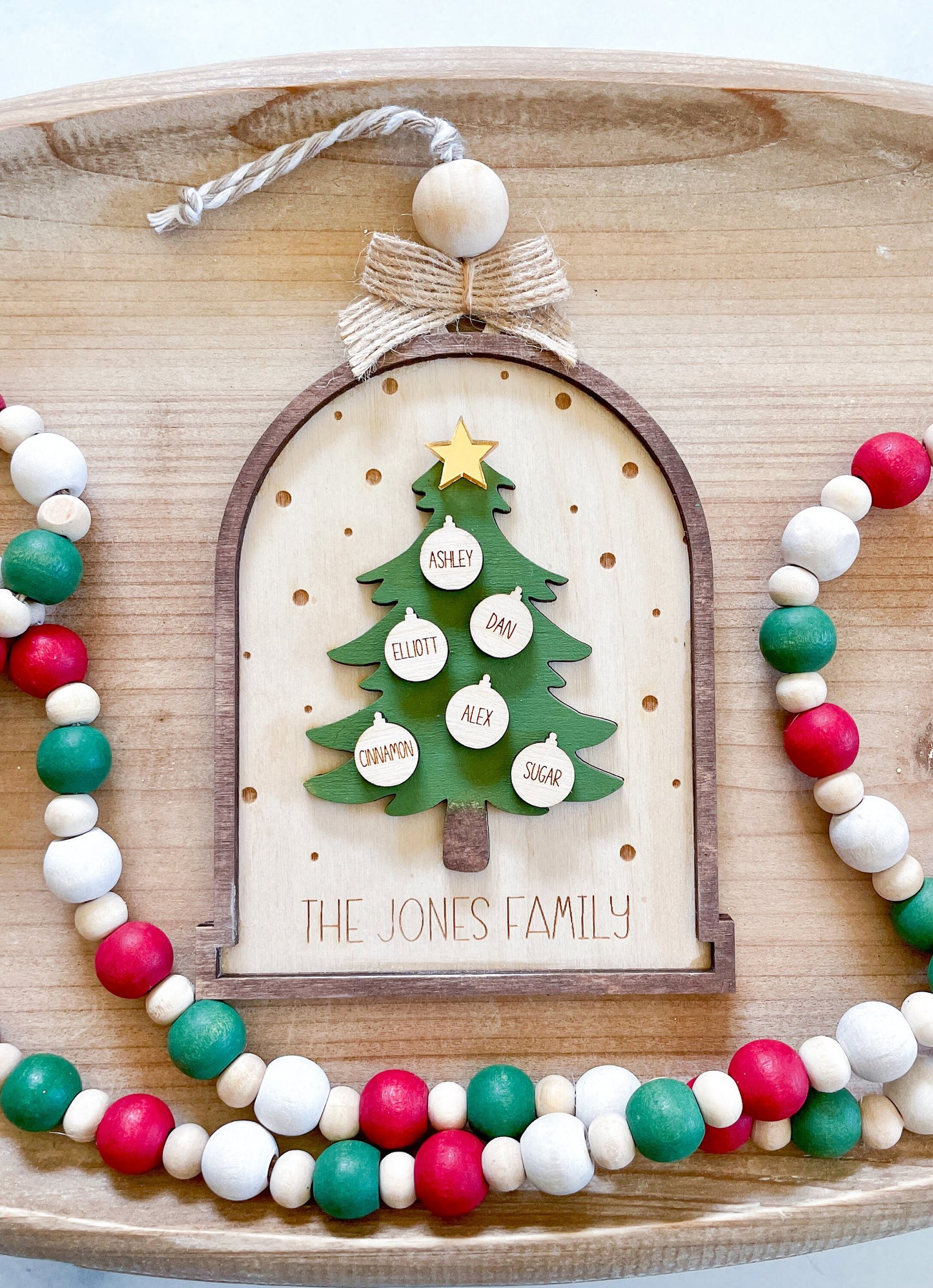 Personalized Family Christmas Tree Ornament