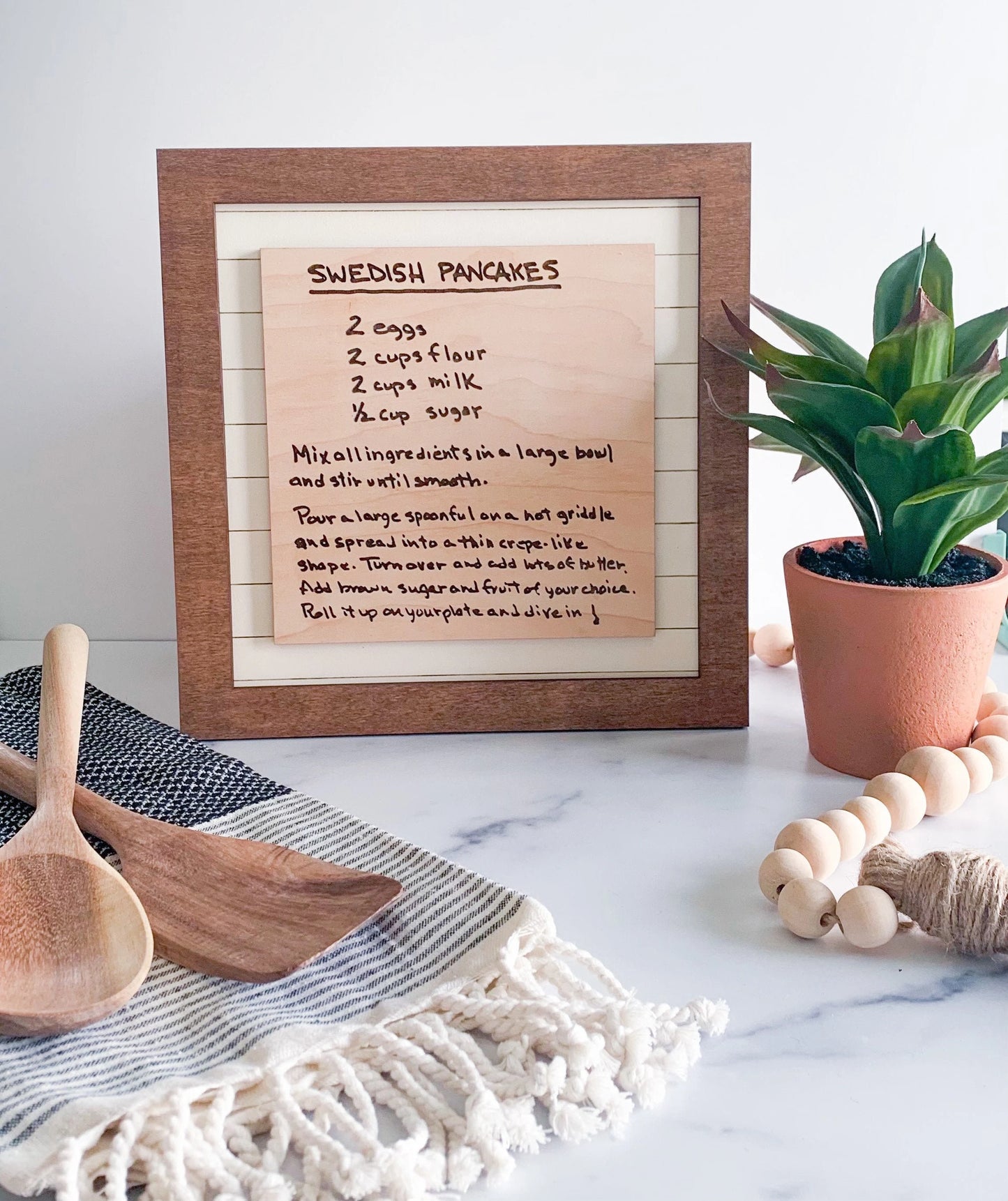 Personalized Handwritten Recipe Sign
