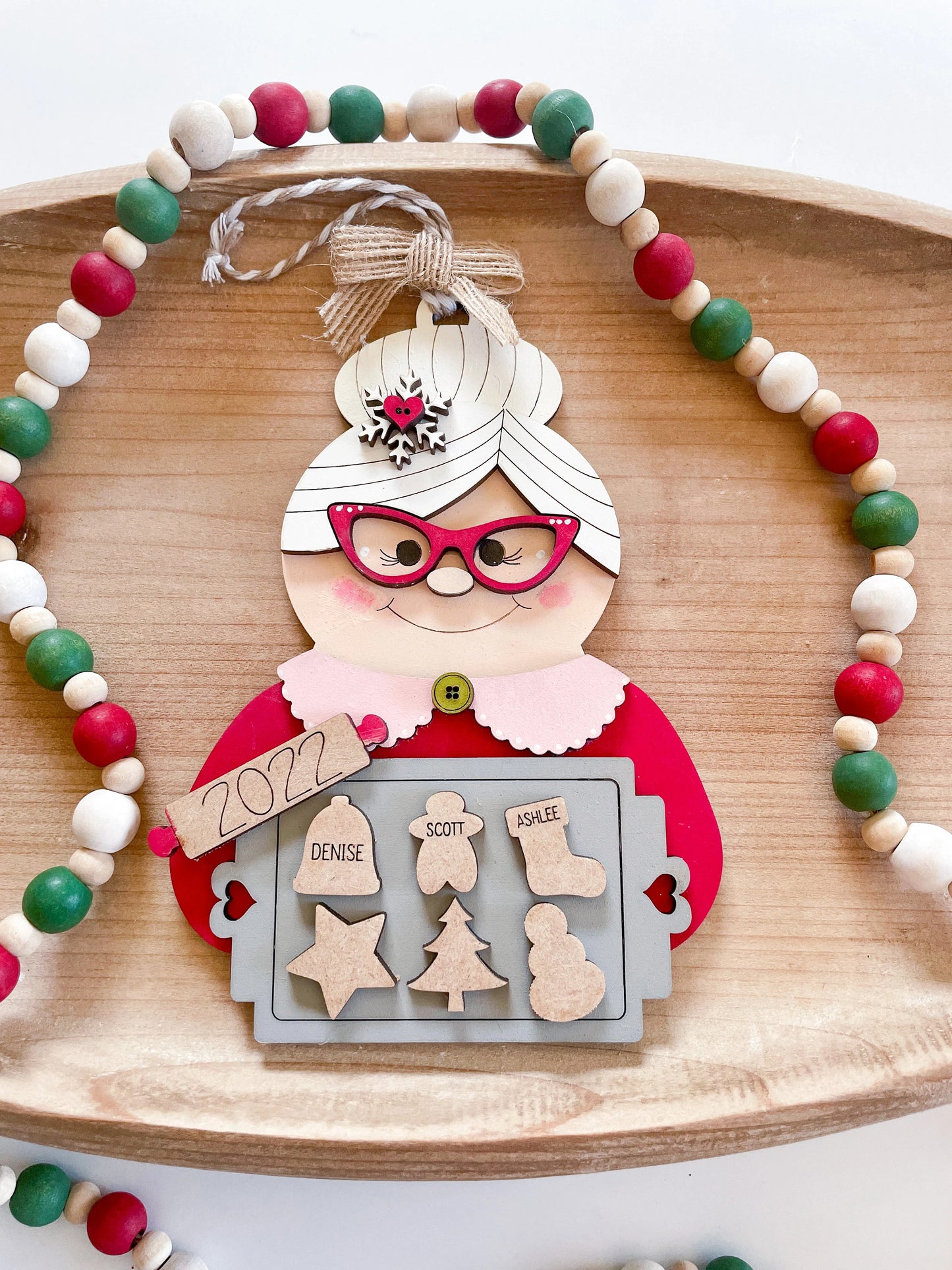 Personalized Mrs. Claus Family Ornament