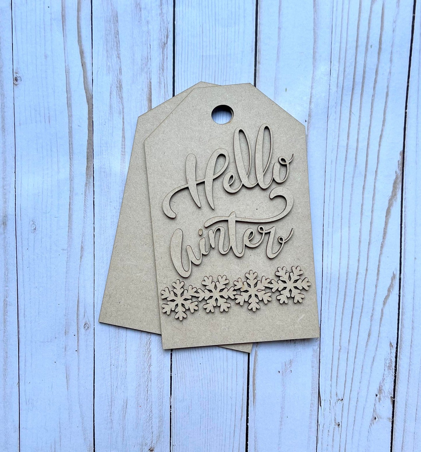 Hello Winter Tags Kids DIY Kit